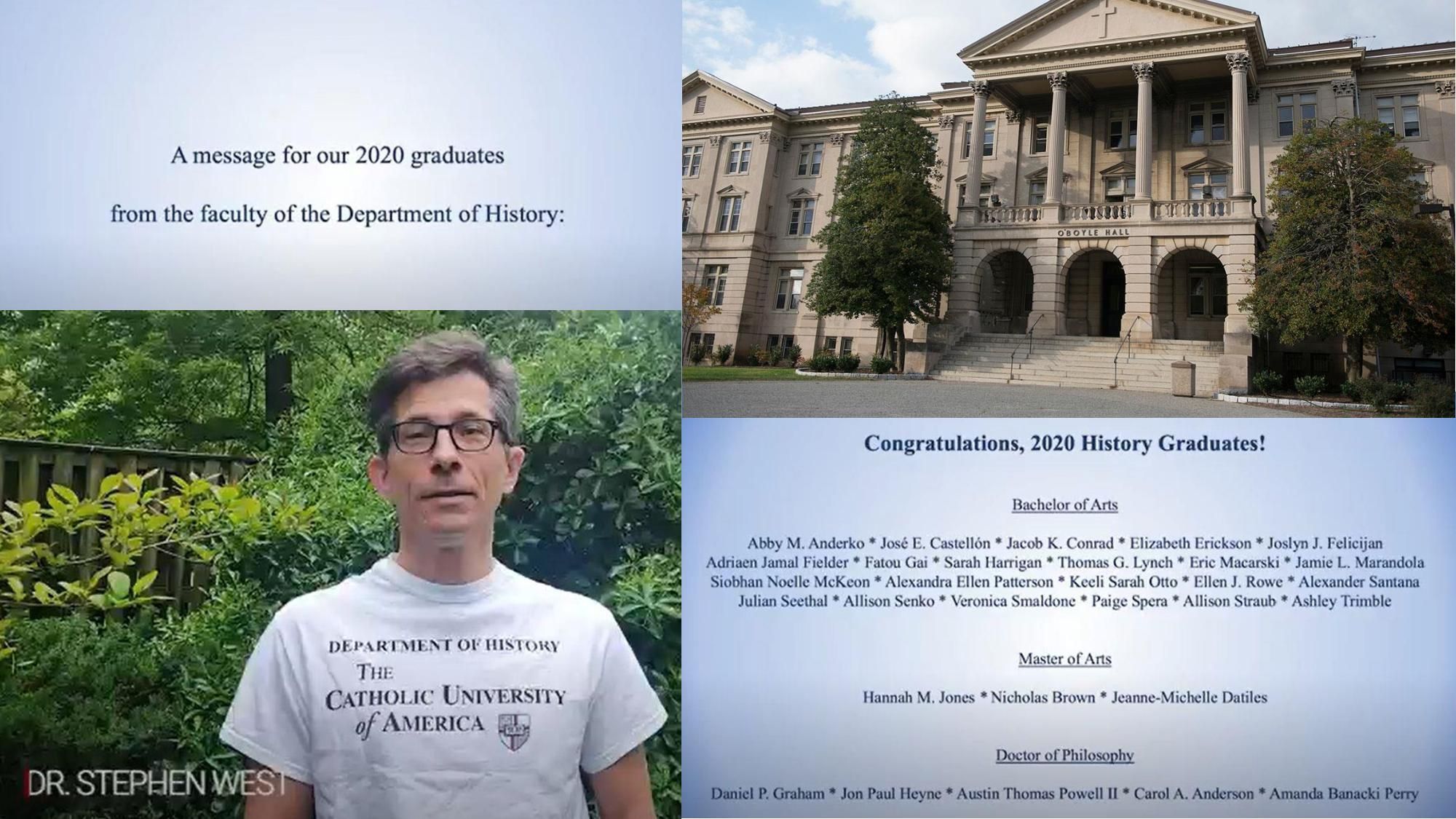 Congratulations to 2020 history graduates