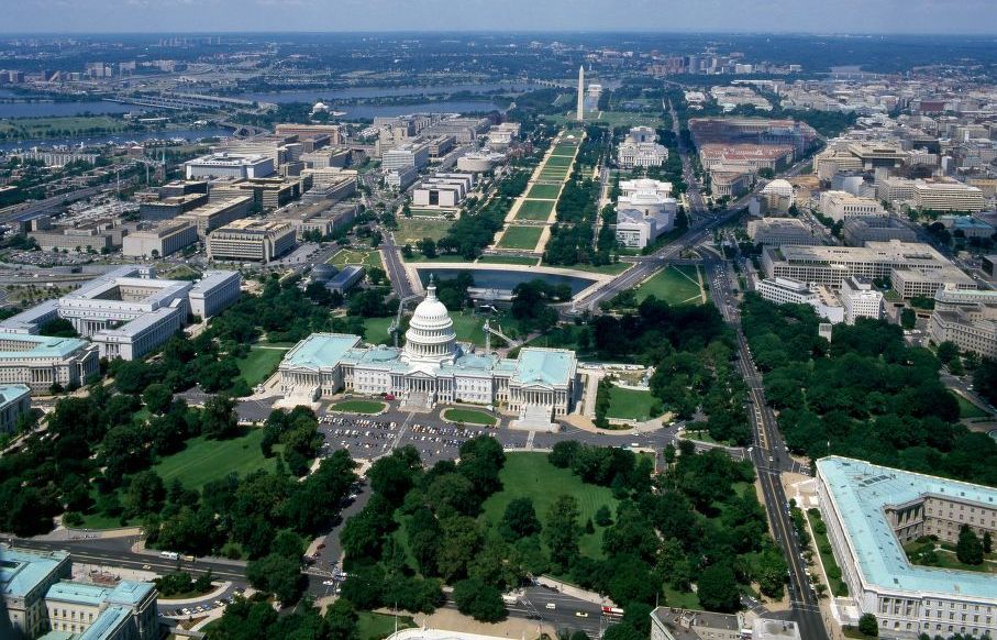 Washington DC aerial view