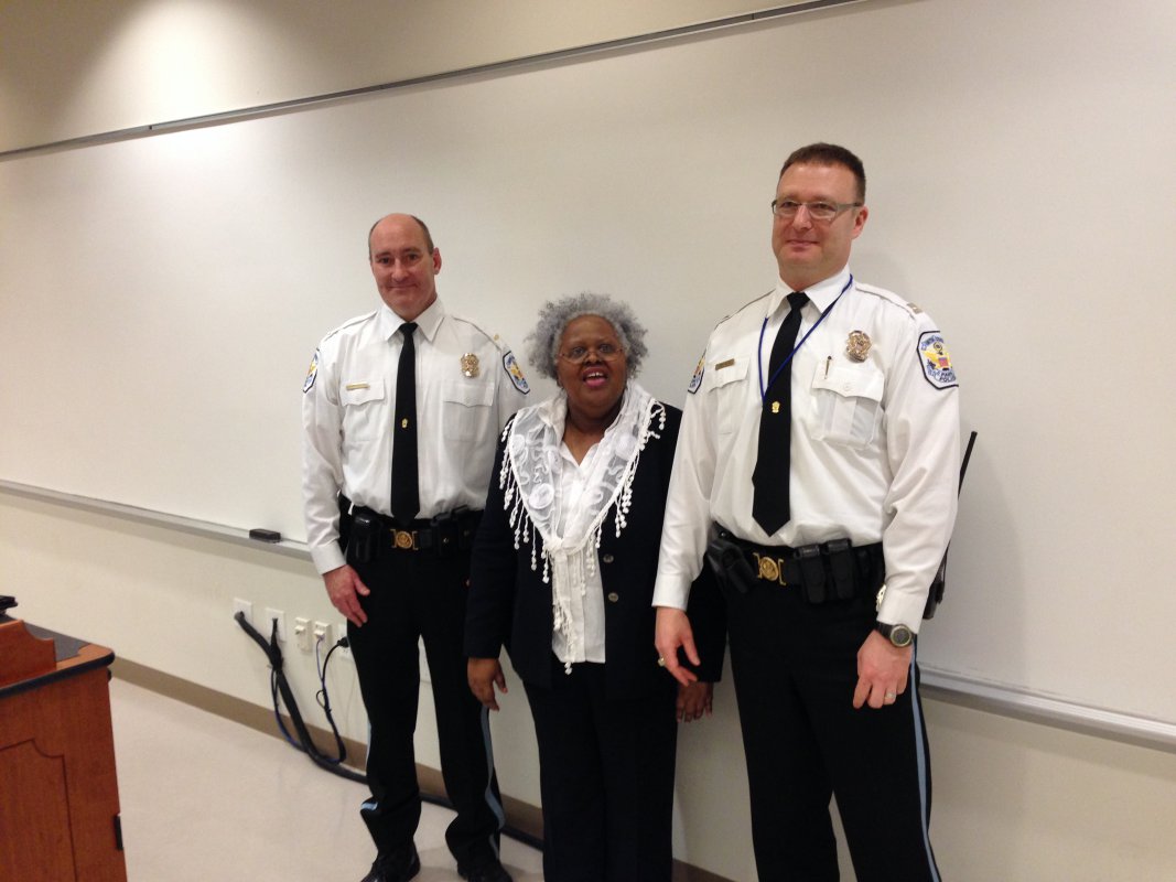 Dr. Daughtery poses with two members of the U.S. Park Police.