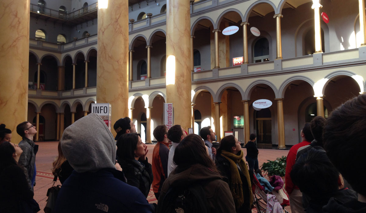 Students in National Building Museum